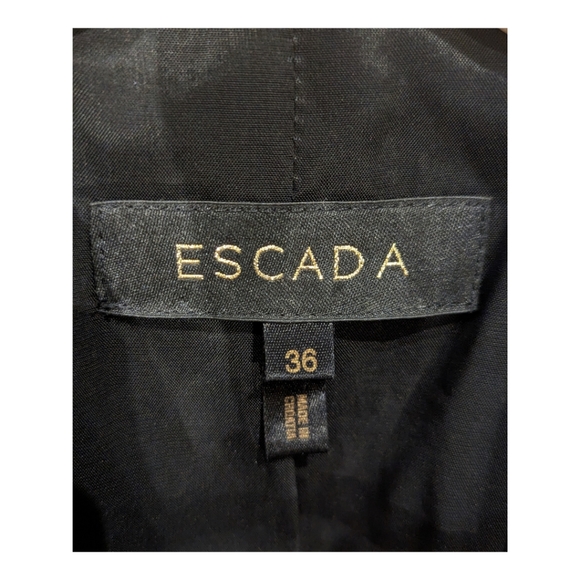 ✨ESCADA Vintage Blazer~Charcoal w/Pink Pinstripe~Size 36 - Picture 8 of 11
